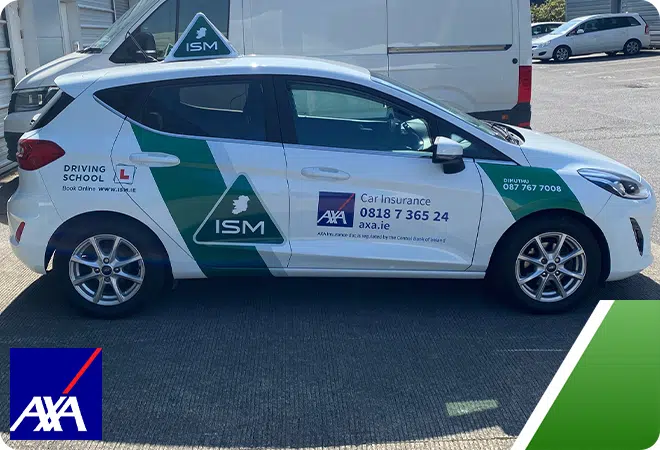 Save €400 on AXA Car Insurance when you complete 12 Lessons with ISM | Nationwide | ISM Driving Lessons